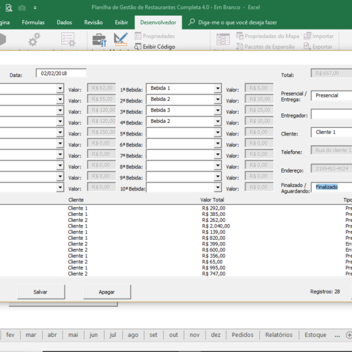 Planilha De Gest O E Custos De Restaurantes Em Excel Planilhas Prontas