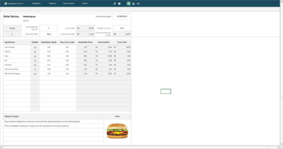 Planilha De Ficha T Cnica Para Restaurantes Em Excel Planilhas Prontas