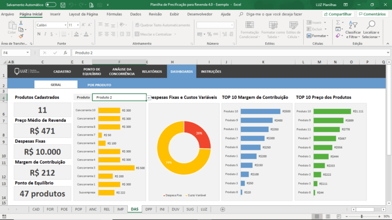 Planilha De Sistema De Gestão De Indicadores E Metas Em Excel Planilhas Prontas 5340