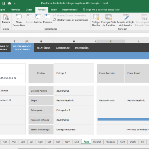 Planilha De Controle De Entrega De Mercadorias Em Excel Planilhas Prontas 6371