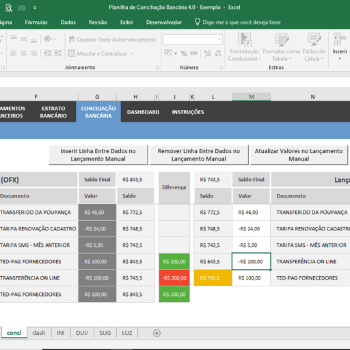 Planilha de Conciliação Bancária em Excel - Planilhas Prontas