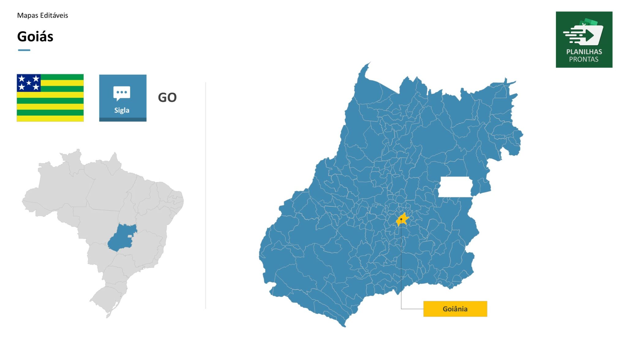 Mapas Brasil Editáveis Em Powerpoint Estados E Municípios Planilhas Prontas 9594